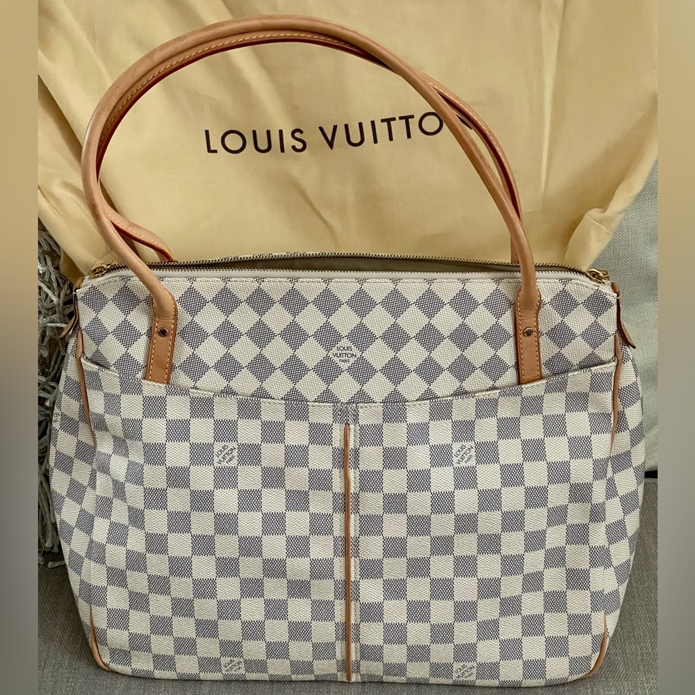 LOUIS VUITTON⭐️FIGHERI GM DAMIER AZUR⭐️STUNNING✨W/LV Box & Dustbag⭐️CA 2192